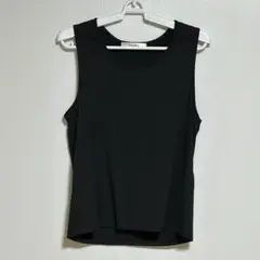 Puttielal プチエアル黒 ノースリーブ　Tシャツ　どんなコーデにも合わせ