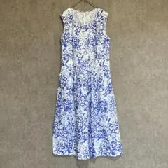 オルドス(ONE)ノースリーブワンピース＊花柄＊総柄＊リゾート＊花柄＊ミモレ丈