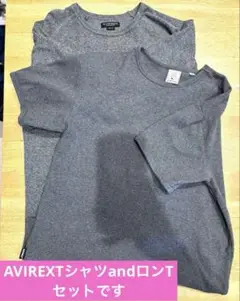 本日セール！美品AVIREXグレーTシャツとロングTシャツ