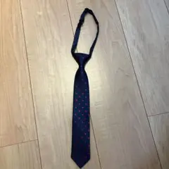 COMME CA ISM ネクタイ L ネイビー 赤いドット