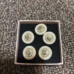 麻布オフホワイトゴールドはボタン