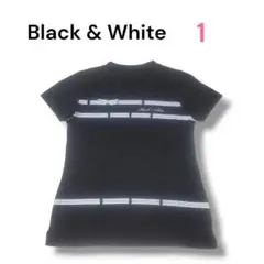 Black&White★レディースゴルファー用Tシャツ★1★黒★T80601
