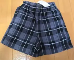 新品未使用品　ブランシェス　100cm 黒とグレーのチェック 半ズボン