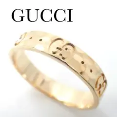 グッチ GUCCI K18YG アイコン ハンマーフィニッシュ リング 13号