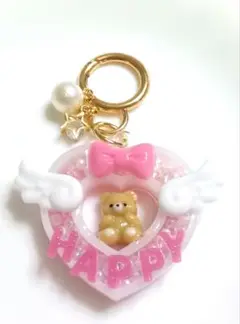 レジン　シャカシャカ　チャーム　ハッピー　くまちゃん