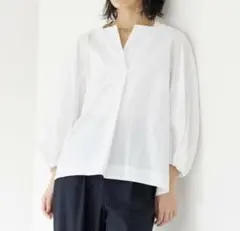 ANAYI♡ストレッチブロードボリュームスリーブ ブラウス