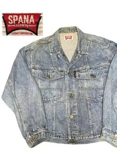 80s Big jone spana ビックジョン デニムライダースジャケット BIG JOHN】着画 ビッグジョン SPANA 80s デニムライダース made