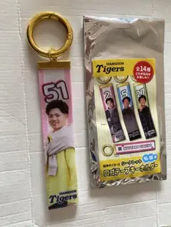 中野　阪神タイガース　ロゴテープキーホルダー