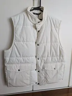 【新品・未使用】ZARA ホワイト ダウンベスト L