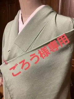 袷 上品 薄緑色の無地