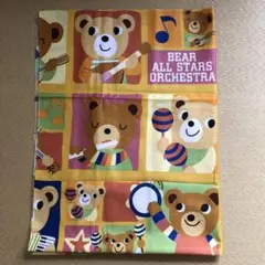 くま柄ハギレ　80×107センチ