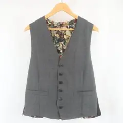 Paul Smith LONDON ウール ステッチ 切替 ベルト ベスト XL