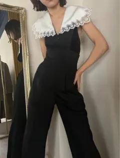 サロペット・オーバーオール・オールインワン FETICO EMBROIDERY COLLAR JUMPSUIT FETICO EMBROIDERY COLLAR JUMPSUIT