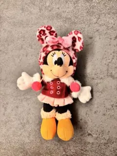 【希少・美品】【公式・廃盤品】ミニーマウス ヒョウ柄ピンク ぬいぐるみ バッジ 希少・美品】【公式・廃盤品】ミニーマウス ヒョウ柄ピンク