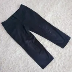 【ユニクロ】 (М相当) サブリナ丈ストレッチカジュアルパンツ 黒