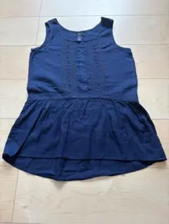GapKids ノースリーブ　ブラウス　ネイビー　140cm