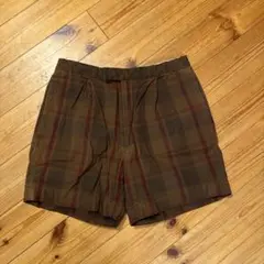 BEAMS plus ビームスプラス　ブラウンチェック　ショートパンツ