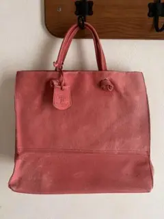 REN デイショッパー/ピッグスキン 希少品 赤トートバッグ