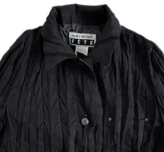 ISSEY MIYAKE FETE 長袖シャツ プリーツ ブラック