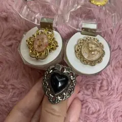 ハンドメイド マルベリコ リング 3点