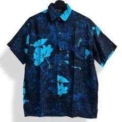 値下げレア【VINTAGE】タヒチ アロハシャツ モツタプ タイダイ染 海外古着