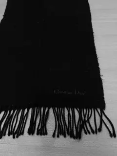クリスチャンディオール ロゴ刺繍マフラー