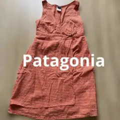 Patagonia オレンジ ノースリーブ ワンピース Women's 0 麻