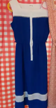 ノースリーブワンピース ブルー