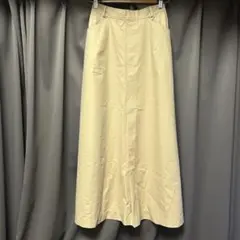 Ennea ロングスカート　ベージュ　コットン　Aライン　Mサイズ