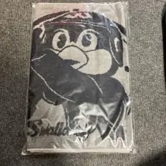 ヤクルトスワローズ　つば九郎　ジャガードフェイスタオル　燕出没注意
