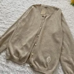 新品　サマンサモスモス　レース付きオーガニックコットンカーディガン
