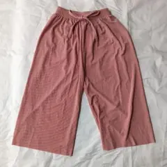 ストライプ ピンク ワイドパンツ 90cm 商品番号：039