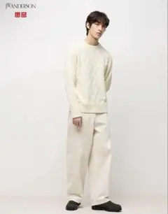 ユニクロ JWアンダーソン ワイドフィットジーンズ 31インチ オフホワイト ユニクロ ワイドフィットジーンズ JW ANDERSON 31 白 - メルカリ