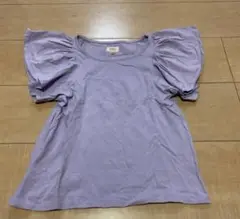 フリル付きパープルTシャツ110㎝