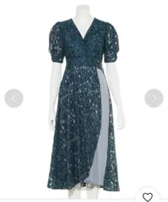 【期間限定値下げ!】lily brown カシュクールレースワンピース グリーン