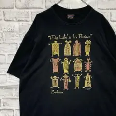 USA製90sヴィンテージTシャツ！シングルステッチ　ブラック半袖古着XL711