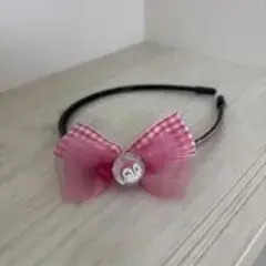 ピンク リボン ヘアバンド