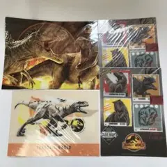 恐竜　ジュラシックワールド　文房具　クリアファイル　下敷き　未開封　4点セット
