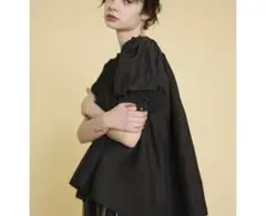 ランバンオンブルー　LANVIN en Bleu リネンピンタックブラウス