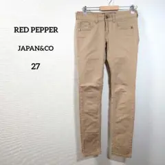 レッドペッパー　チノパン　スキニー　ベージュ　27　綿　レディース