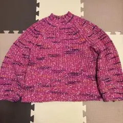 GAP ギャップ　セーター　ニット　ピンク　総柄　ボリューム　レディース　S