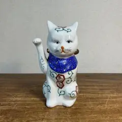 伊万里焼　招き猫　金彩　蝶　縁起物　陶器　置物　インテリア　美品 伊万里焼招き猫金彩蝶縁起物陶器置物インテリア美品