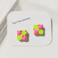 110　ハンドメイド☆ビジューピアス／イヤリング