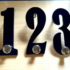 インテリア数字フック 1 2 3 縦20✕横8cm　 　新品　未使用