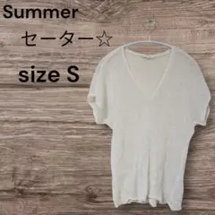 夏物セール✨EILEEN FISHER Vネックサマーセーター Sサイズ✨ 古着