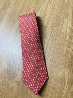 エルメスHERMES ネクタイ レッド