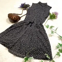 COMME CA ISM コムサイズム　ワンピース　すみ黒　ドット柄　Mサイズ