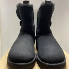 UGG ムートンブーツ グレー 25センチ (黒)