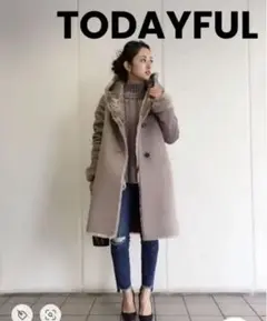TODAYFUL サイズ36 フェイクムートンコート トゥデイフル