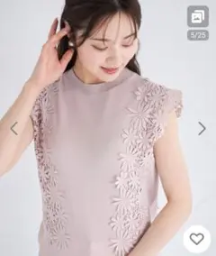 tocco closet ニット　ノースリーブ　トップス　ピンク